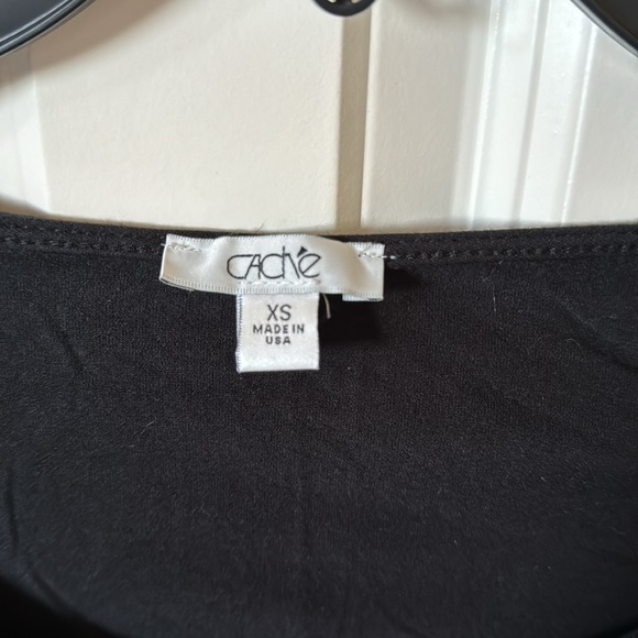 CACHE Womens XS/Black Beaded vintage top - Picture 3 of 7